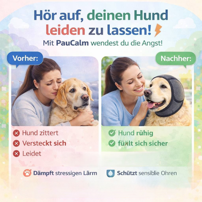 PauCalm - Der smarte Ohrenschutz für sensible Hunde